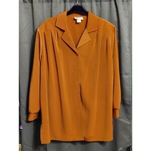 Maggie Sweet blouse button up dark pumpkin XL